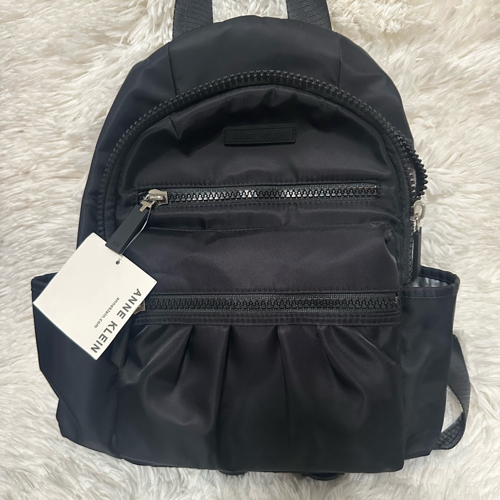 Anne Klein Black Backpack with Cream Interior